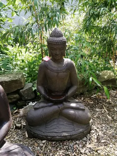 Artikelbild des Artikels “Sitzender Buddha, Steinguss, 80cm Höhe, , Antik Finish “